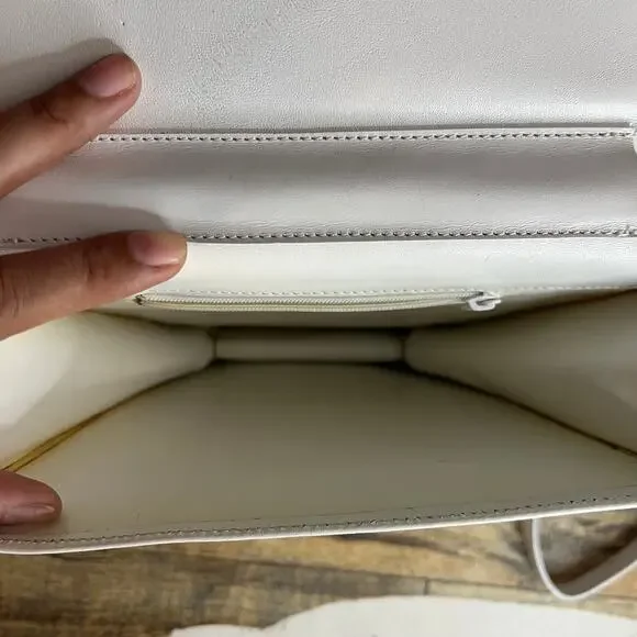 Vintage Michael Rome for M. Fine Italy Geometric Two-Tone Leather Shoulder Bag - Picture 3 of 9